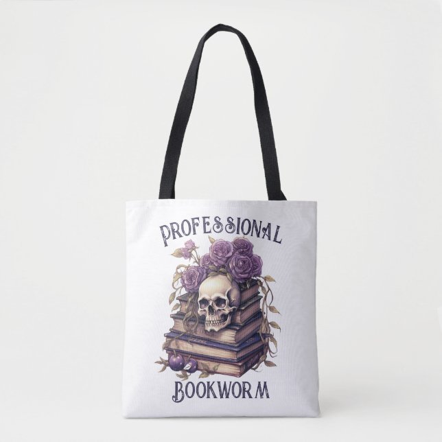 Bolso De Tela Gusano de libro profesional (Anverso)