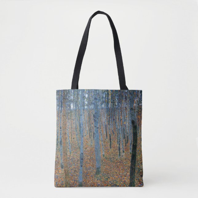 Bolso De Tela Gustav Klimt Beech Tree Forest Grove (Anverso)