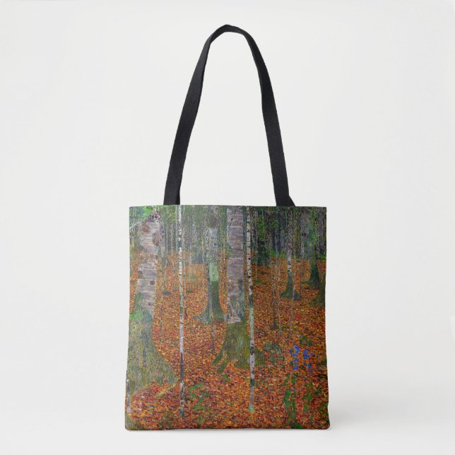 Bolso De Tela Gustav Klimt - Birch Wood (Anverso)
