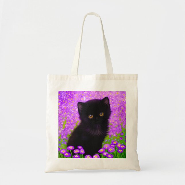 Bolso De Tela Gustav Klimt Cat (Frente)
