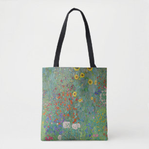 Bolso De Tela Gustav Klimt - Jardín de campo con girasoles
