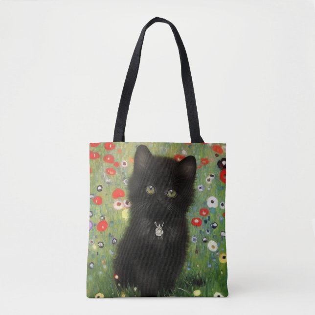 Bolso De Tela Gustav Klimt Kitten (Anverso)