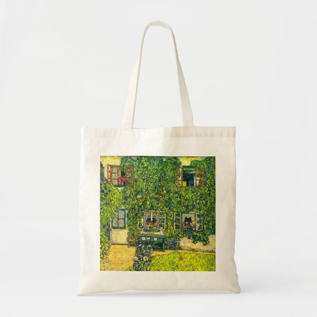 Bolso De Tela Gustav Klimt La Casa de la Guardia (Frente)