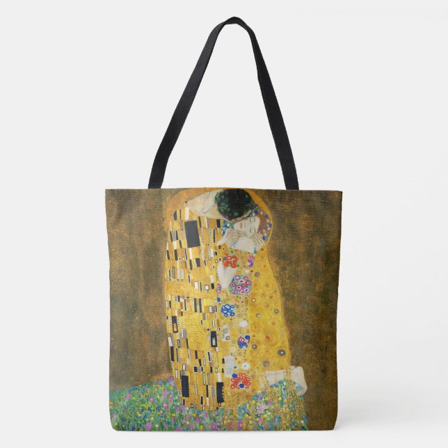 Bolso De Tela Gustav Klimt La Pintura Art Nouveau del Kiss (Anverso)
