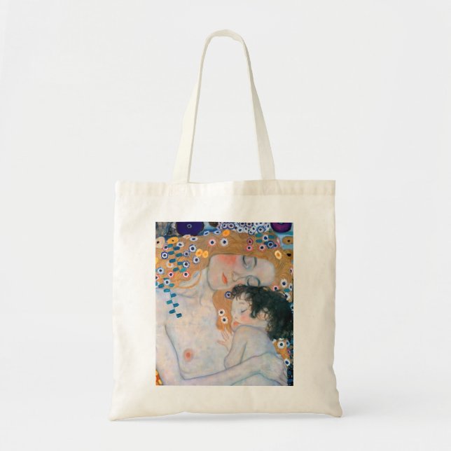 Bolso De Tela Gustav Klimt - Madre e hijo (Frente)