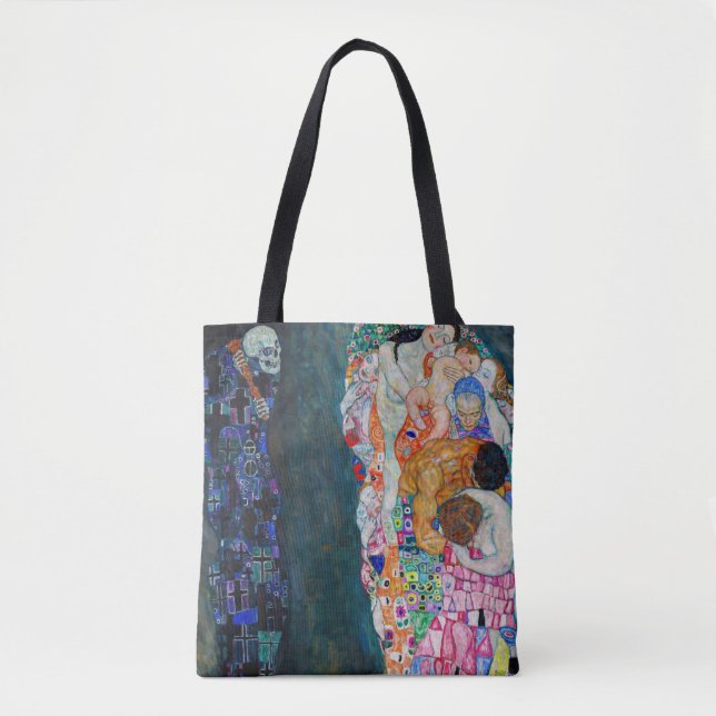 Bolso De Tela Gustav Klimt - Muerte y vida (Anverso)