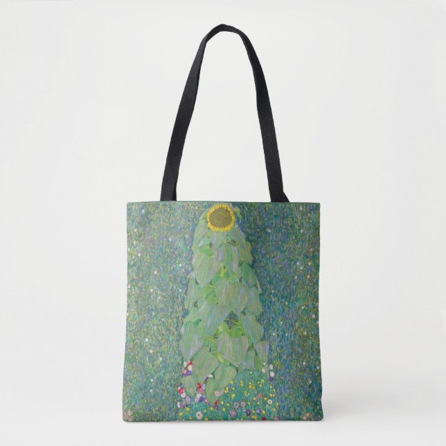 Bolso De Tela Gustav Klimt Pintado De Girasol, Floral Vintage (Anverso)