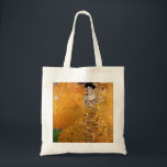 Bolso De Tela Gustav Klimt Portrait<br><div class="desc">Esta popular pintura de Klimt se titula "Retrato de Adele Bloch-Bauer" y fue pintada en 1907. Gustav Klimt (14 de julio de 1862 - 6 de febrero de 1918) era un pintor simbolista austríaco y uno de los miembros más destacados del movimiento secesión de Viena. Klimt es conocido por sus...</div>