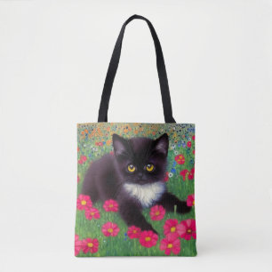 Bolso De Tela Gustav Klimt Tuxedo Cat