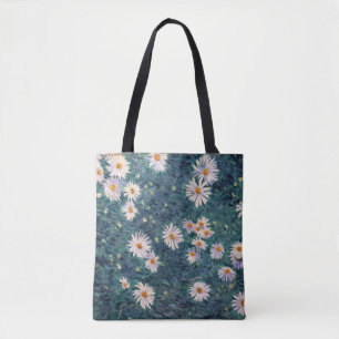 Bolso De Tela Gustave Caillebotte - Cama de Daisies, detalle