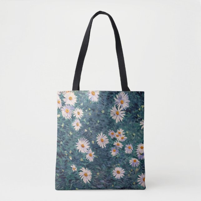 Bolso De Tela Gustave Caillebotte - Cama de Daisies, detalle (Anverso)