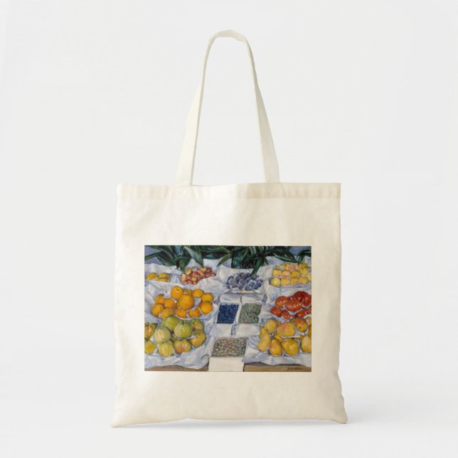 Bolso De Tela Gustave Caillebotte - Fruta mostrada en un stand (Frente)