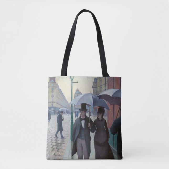 Bolso De Tela Gustave Caillebotte - Paris Street; Rainy Day (Anverso)