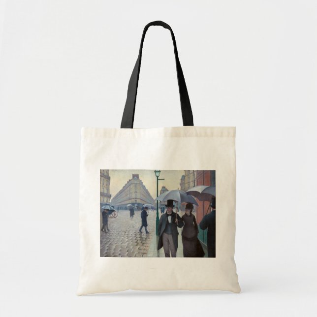 Bolso De Tela Gustave Caillebotte - Paris Street; Rainy Day (Frente)