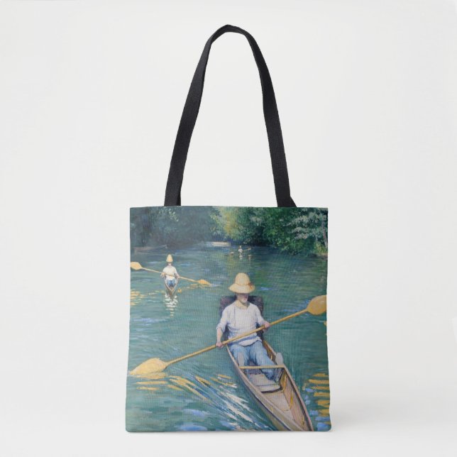Bolso De Tela Gustave Caillebotte - Saltos en los Yerres (Anverso)