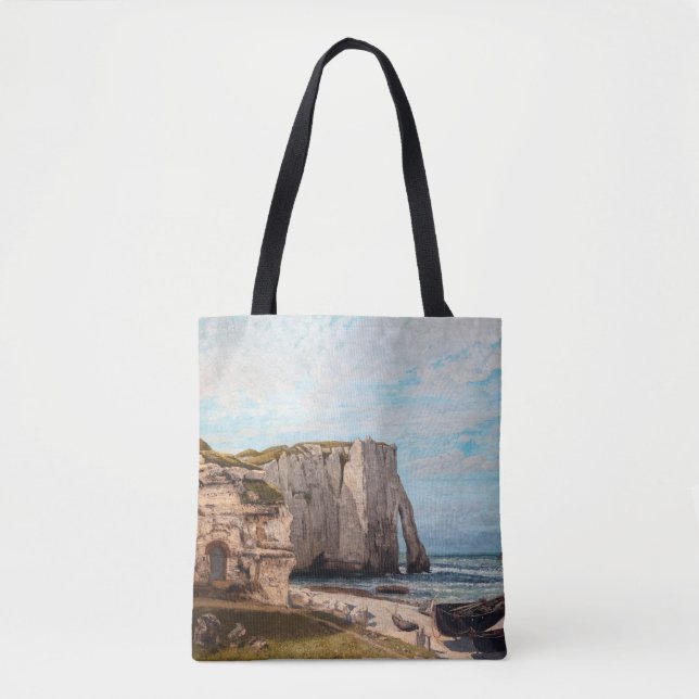 Bolso De Tela Gustave Courbet - Acantilados en Etretat después d (Anverso)