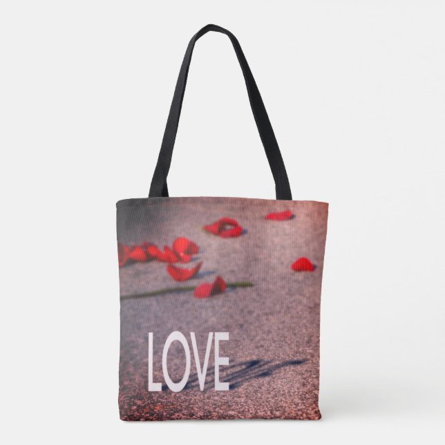 Bolso De Tela GUSTO Y GASTOS Rosas (Reverso)