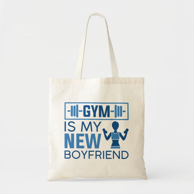 Bolso De Tela Gym Es Mi Nuevo Novio (Frente)