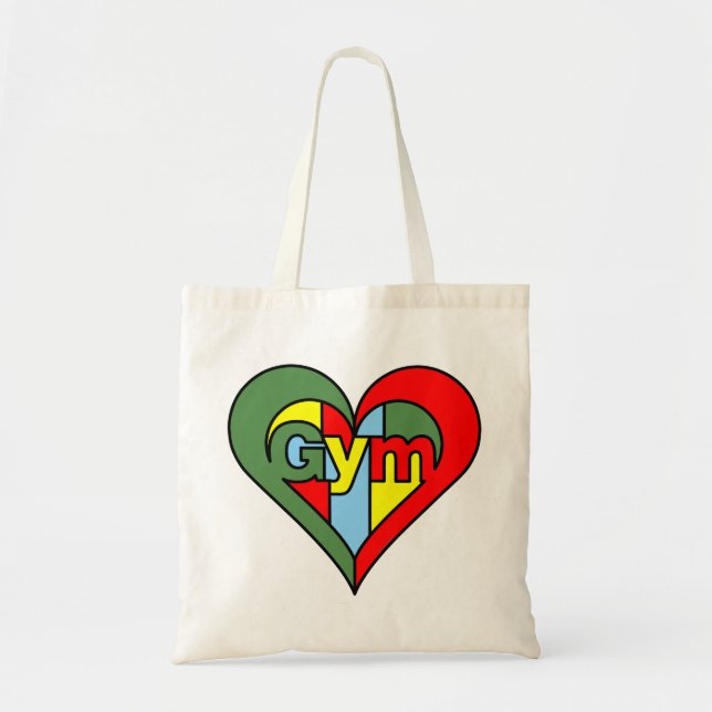 Bolso De Tela Gym Heart (Frente)