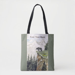 Bolso De Tela H. Bullock Webster - Oso sobre el acantilado