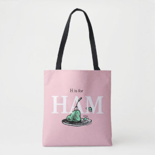 Bolso De Tela "H es para HAM"   Diseño de alfabeto