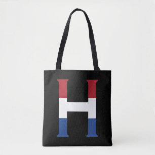 Bolso De Tela H Monograma sobrepuesto en la bandera de la LND en