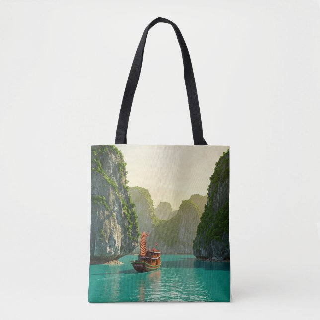 Bolso De Tela Ha Long Bay Vietnam Travel (Anverso)