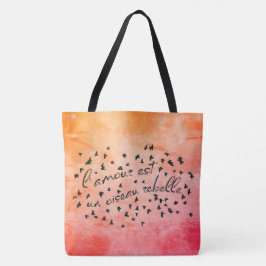 Bolso De Tela Habanera l'amour est un oiseau rebelde acuarela