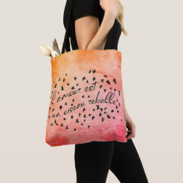 Bolso De Tela Habanera l'amour est un oiseau rebelde acuarela
