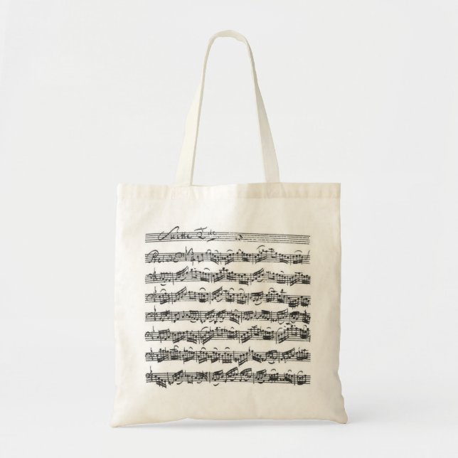 Bolso De Tela Habitación del violoncelo de Bach (Frente)