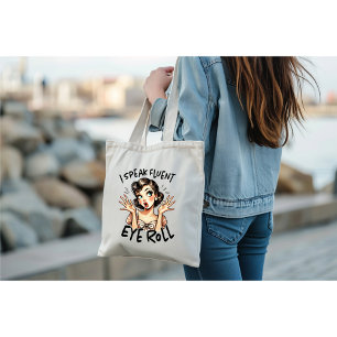 Bolso De Tela Habla con fluidez el gesto de rodar los ojos