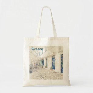 Bolso De Tela Habla tradicionalmente por las calles griegas, Gre