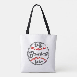 Bolso De Tela Háblame de béisbol Retro Gráfico Trendy