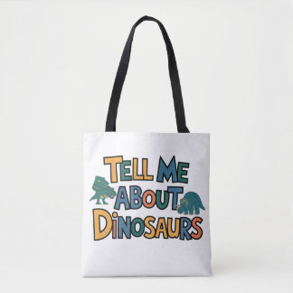 Bolso De Tela Háblame de los dinosaurios