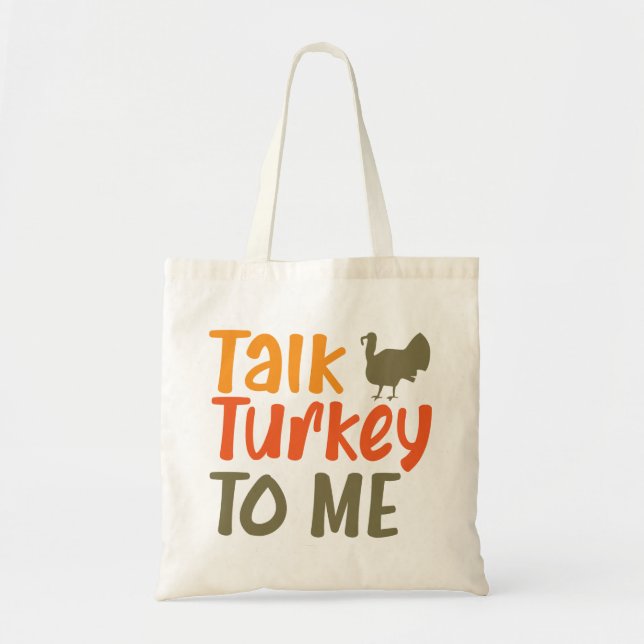 Bolso De Tela Hablar De Turquía Para Mí Una Cita Graciosa (Frente)