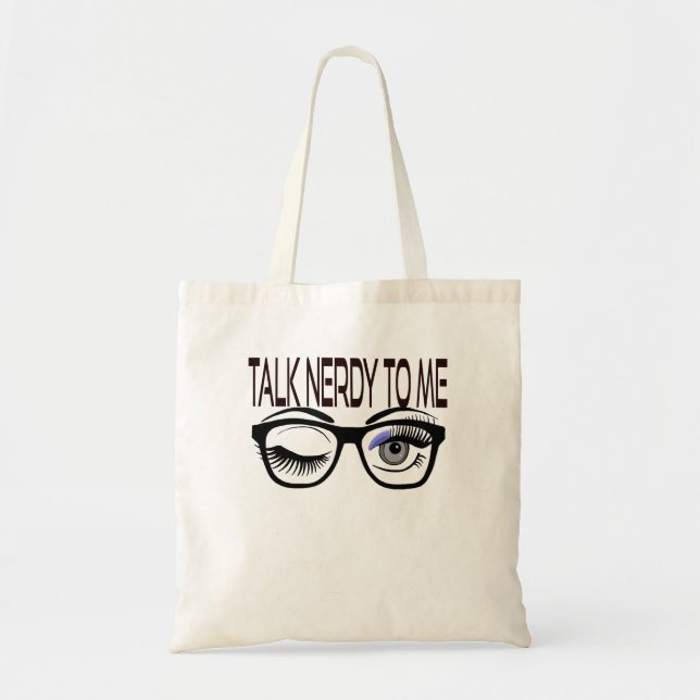 Bolso De Tela Hablar Nerdy A Mí Gafas Geek Mirando (Frente)