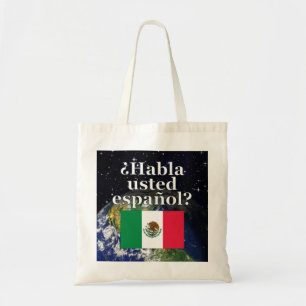 Bolso De Tela ¿Hablas español? Bandera y Tierra