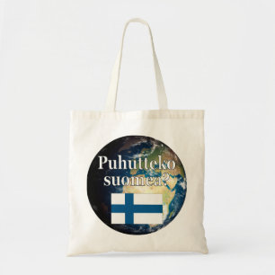 Bolso De Tela ¿Hablas finés? En finés. Bandera y Tierra