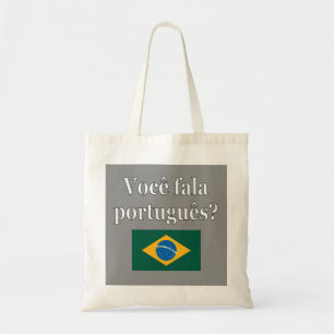 Bolso De Tela ¿Hablas portugués? Bandera