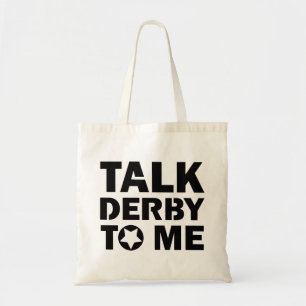 Bolso De Tela Hable Derby conmigo, Roller Derby Chica Design