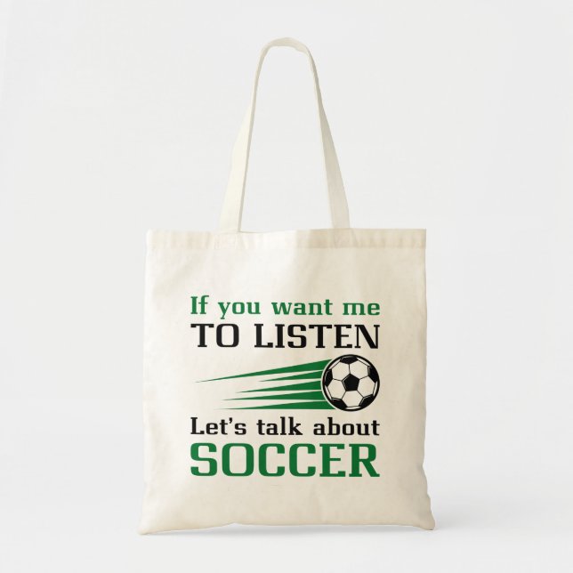 Bolso De Tela Hablemos de fútbol (Frente)