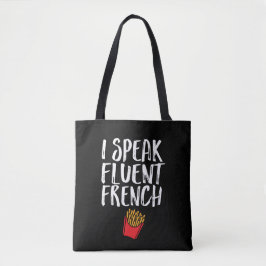 Bolso De Tela Hablo con fluidez Fries Franceses Graciosos Humor 