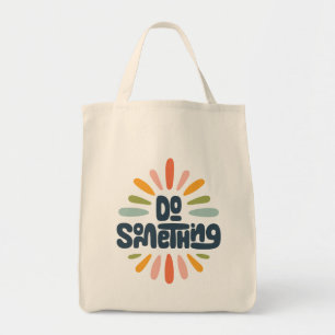 Bolso De Tela Hacer algo de Tote de mercado