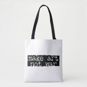 Bolso De Tela Hacer arte, no guerra