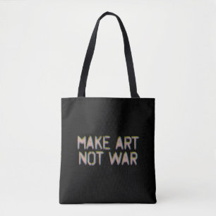 Bolso De Tela Hacer arte, no guerra