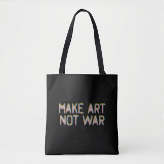 Bolso De Tela Hacer arte, no guerra
