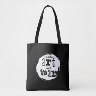 Bolso De Tela Hacer arte, no guerra