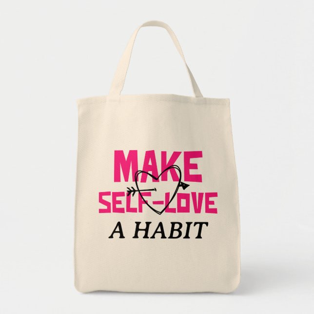 Bolso De Tela Hacer del amor propio un hábito (Frente)