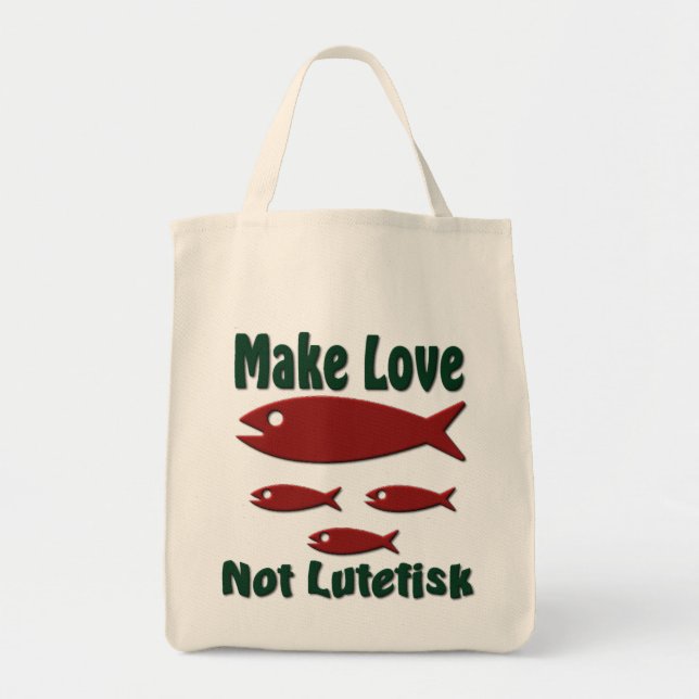 Bolso De Tela Hacer el amor no Lutefisk gracioso escandinavo (Frente)
