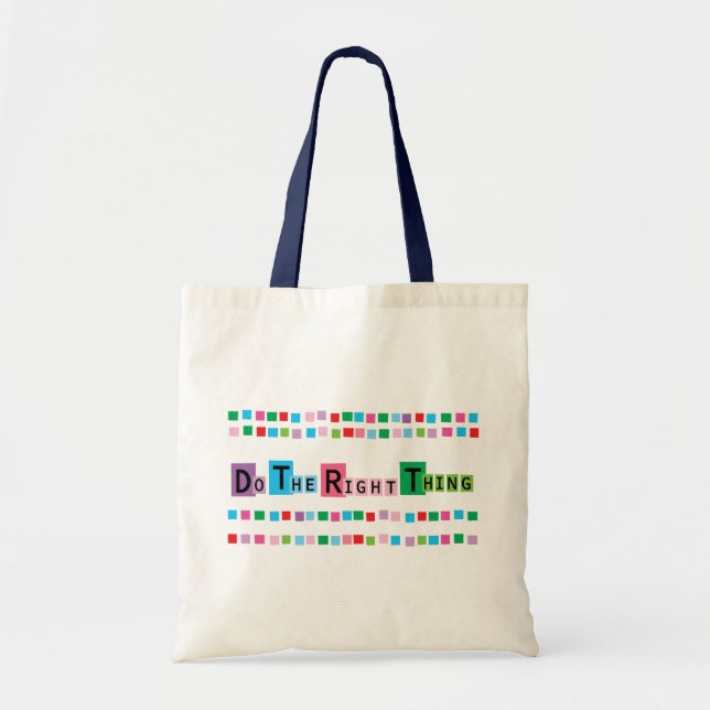 Bolso De Tela Hacer lo correcto (Frente)